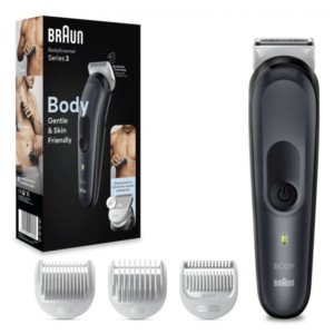 Rasoir électrique Corporel Braun BodyGroomer 3 BG3340 3 en 1 étanche Noir/Gris