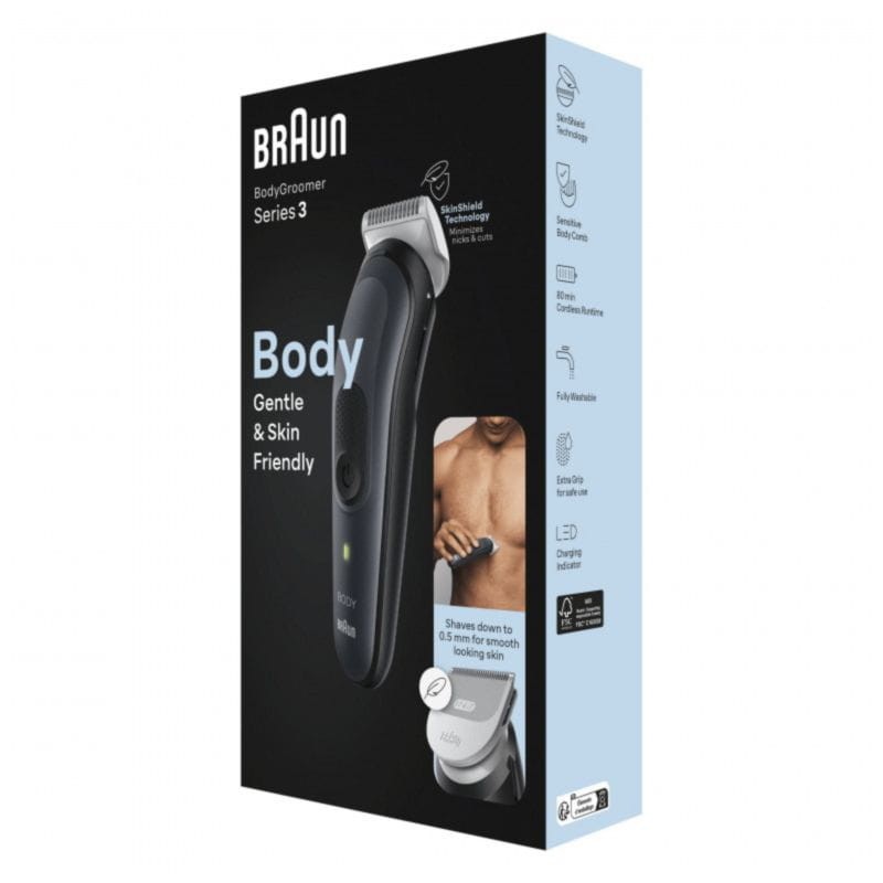 Afeitadora eléctrica Corporal Braun BodyGroomer 3 BG3340 3 en 1 Negro/Gris - Ítem3