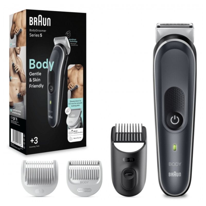 Rasoir électrique Corporel Braun BodyGroomer BG5340 3 en 1 Noir/Argent - Ítem2