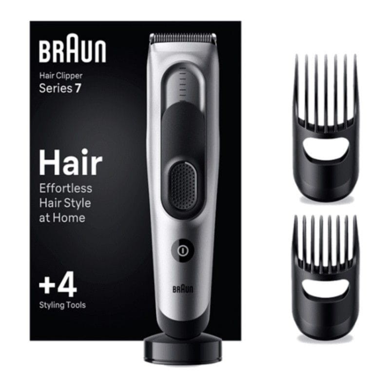 Máquina de Cortar Cabelo Braun HC7390 Preto/Cinzento - Item1