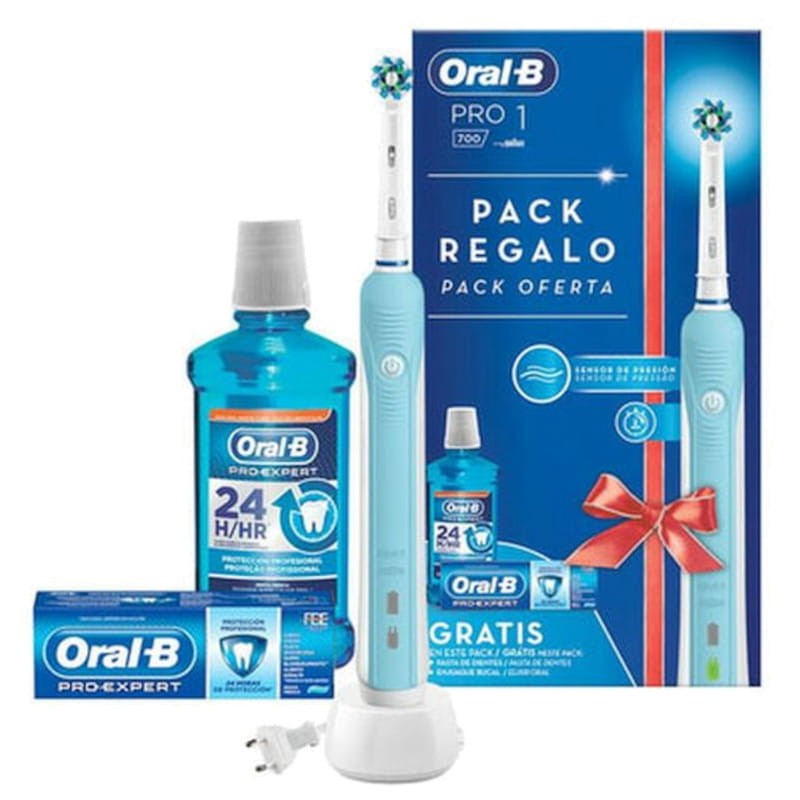 Cepillo de Dientes Eléctrico - Oral-B Pro 1 790 Pack Duo, Negro