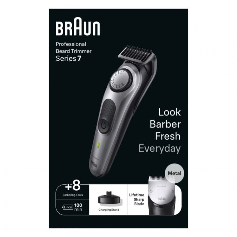 Tondeuse à Barbe Braun Series 7 BT7420 6 en 1 Noir/Gris - Ítem1