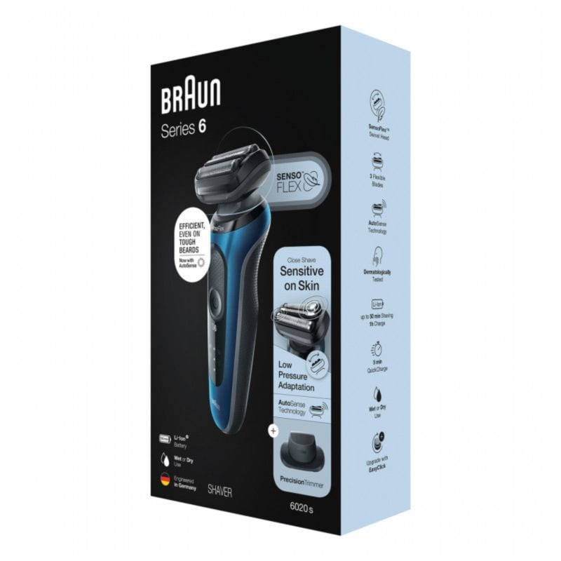 Rasoir électrique Braun Series 6 61-B1200s SensoFlex Wet/Dry Noir/Bleu - Ítem3