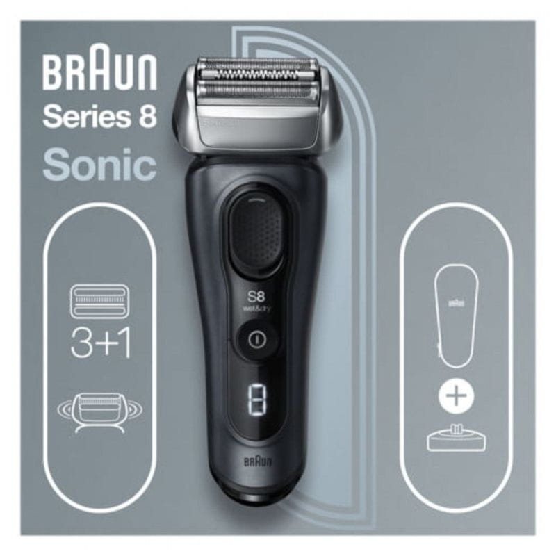 Máquina de Barbear Elétrico Braun Series 8 8413s Wet/Dry Cinzento - Item4