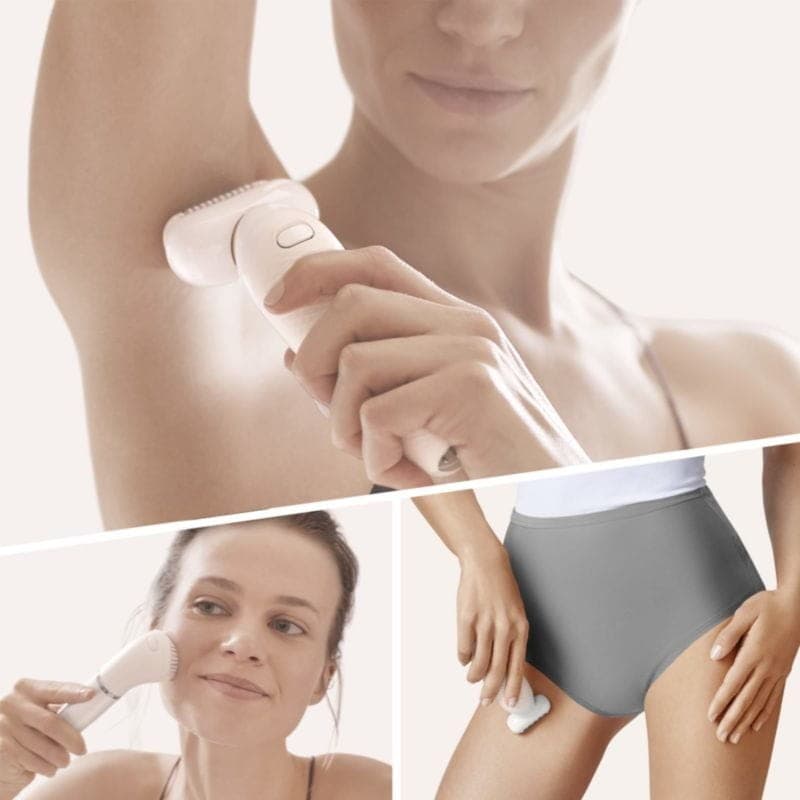 Braun Silk-épil 9 Flex 9100 BS Oro/Blanco con 40 pinzas MicroGrip