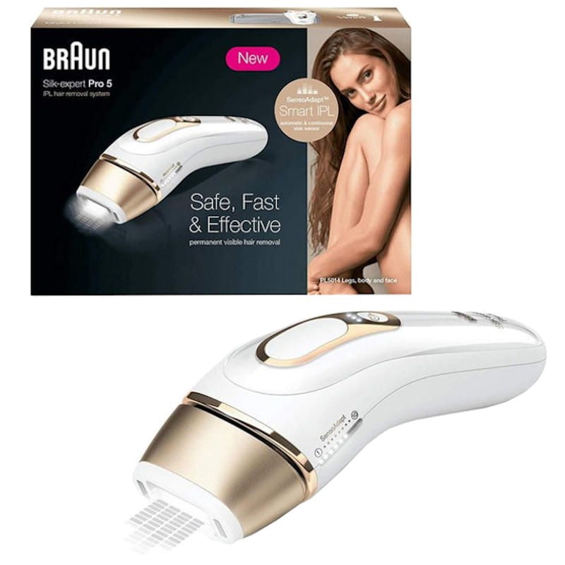 Braun Silk-expert Pro 5 PL5014 Depiladora IPL Luz pulsada Branco/Dourado