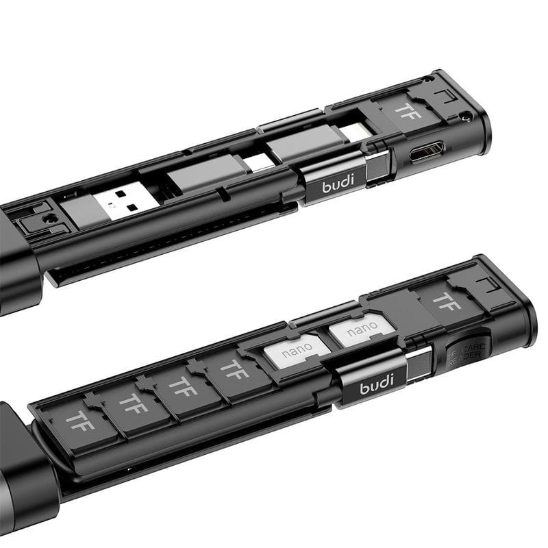 Adaptateur Carte Multifonction Universel Budi 9 en 1 Noir - Ítem3