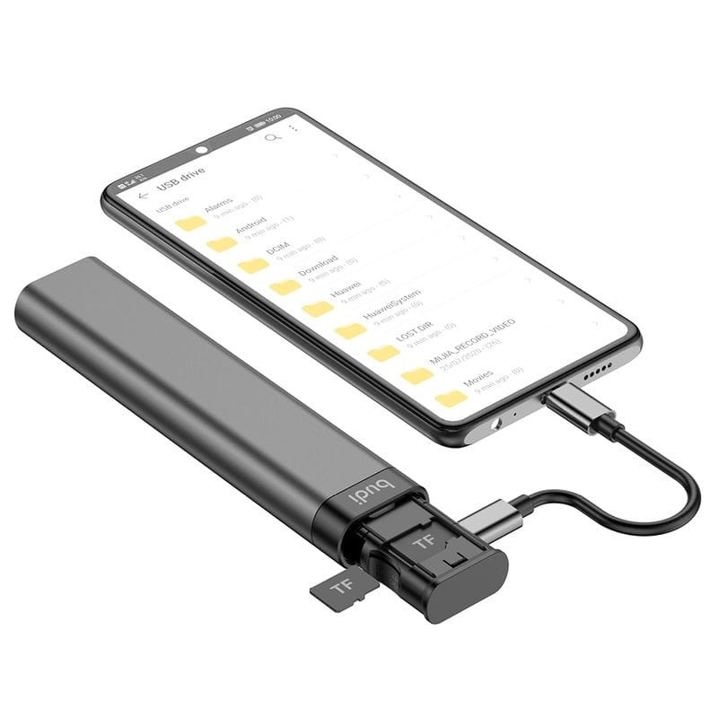 Adaptateur Carte Multifonction Universel Budi 9 en 1 Noir - Ítem6