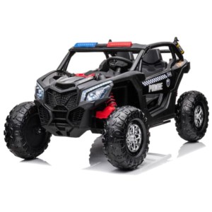 Buggy Policía XB-2118 24V Negro - Coche Eléctrico para niños - Desprecintado - Clase A Reacondicionado