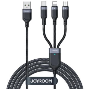 Joyroom S-1T3018A18 3 em 1 Multi 1,2 m Preto - Cabo de carregamento