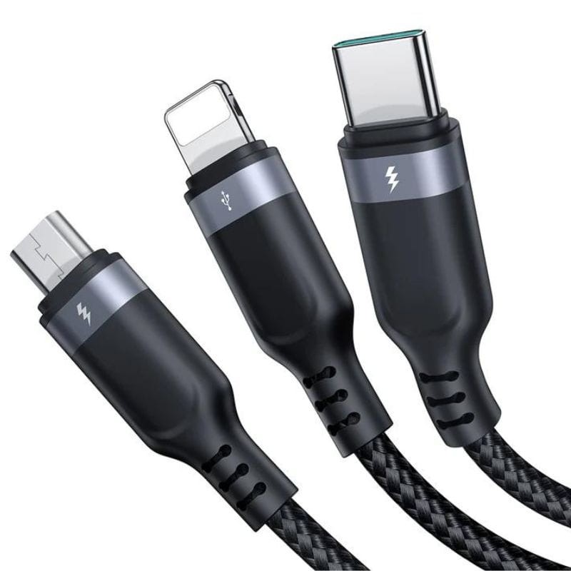 Joyroom S-1T3018A18 3 en 1 Multi 1.2m Noir - Câble de charge - Ítem1
