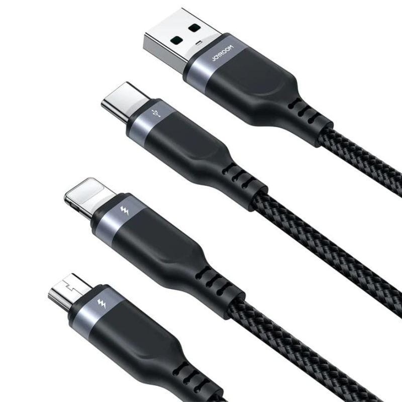 Joyroom S-1T3018A18 3 en 1 Multi 1.2m Noir - Câble de charge - Ítem3