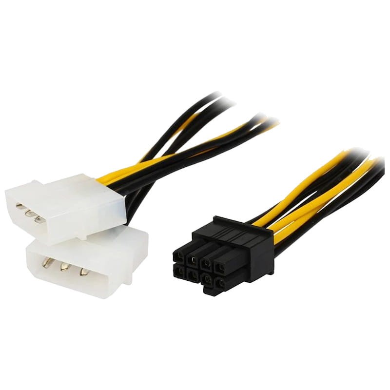 Cable adaptador de alimentación MOLEX LP4 4 Pines x 2 a PCI Express 6+2 - Ítem2
