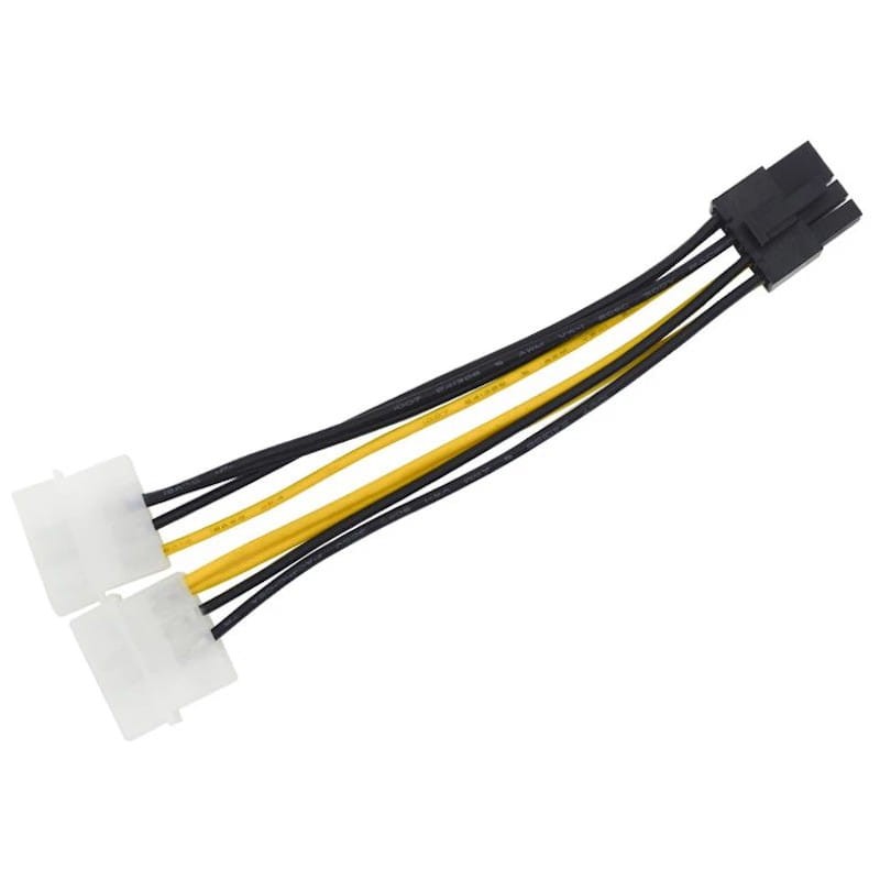 Cable adaptador de alimentación MOLEX LP4 4 Pines x 2 a PCI Express 6+2 - Ítem4