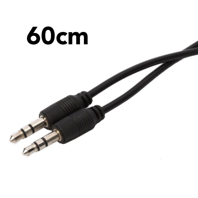 Cable Audio Jack 3.5mm Macho/Macho 60cm