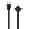 Cable de Carga 3 en 1 Awei CL-82 USB a Lightning/Micro USB/USB-C - Color negro - Ítem