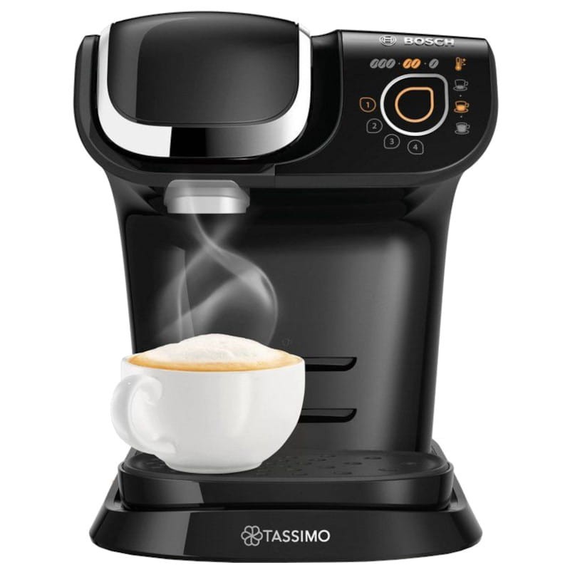 Machine à capsules Bosch Haushalt TASSIMO MY WAY 2 TAS6502 noir détartrant,  One Touch, bloc de cuisson amovible - Conrad Electronic France