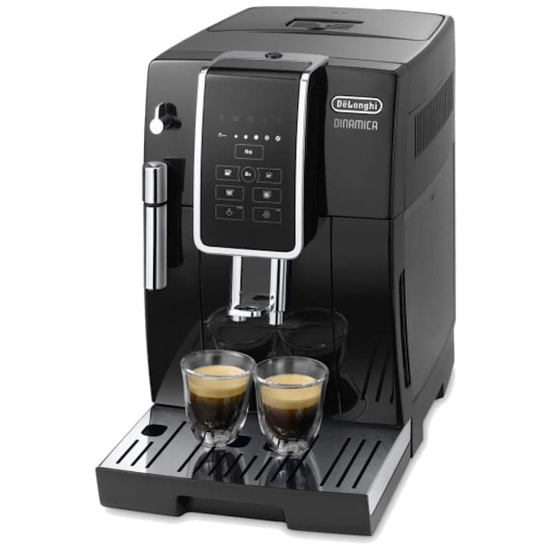 Máquina de café superautomática De'Longhi Dinamica Ecam 350.15.B preta lado