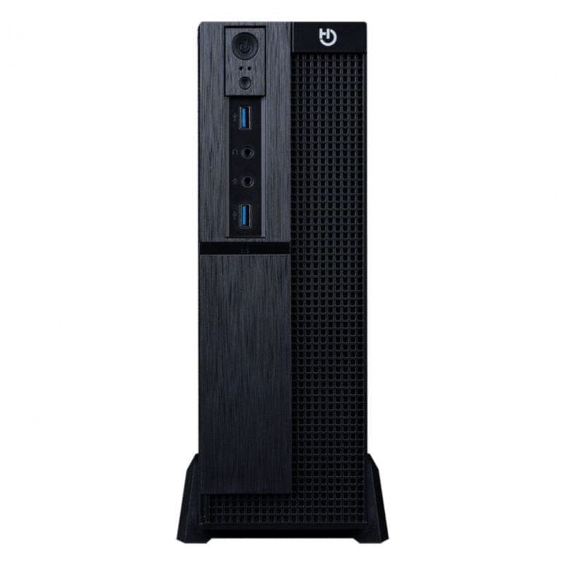 Vue avant du Boîtier PC Hiditec SLM30 Noir avec support