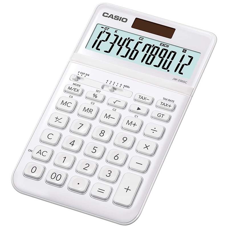 Calculatrice de bureau Casio JW-200SC Blanc - Ítem1