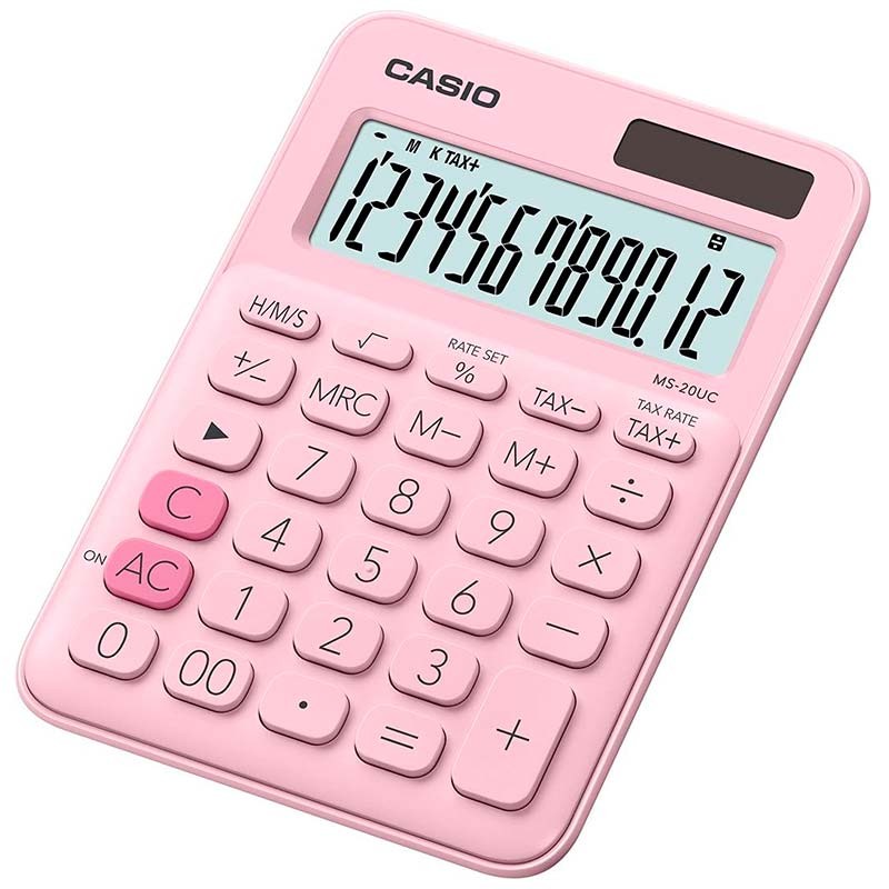Calculadora de sobremesa Casio MS-20UC Rosa - Ítem