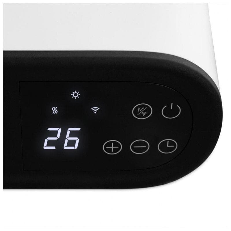 Detalle del termostato digital del Calefactor Cerámico de Pared Orbegozo SPW 8000  Negro/Blanco