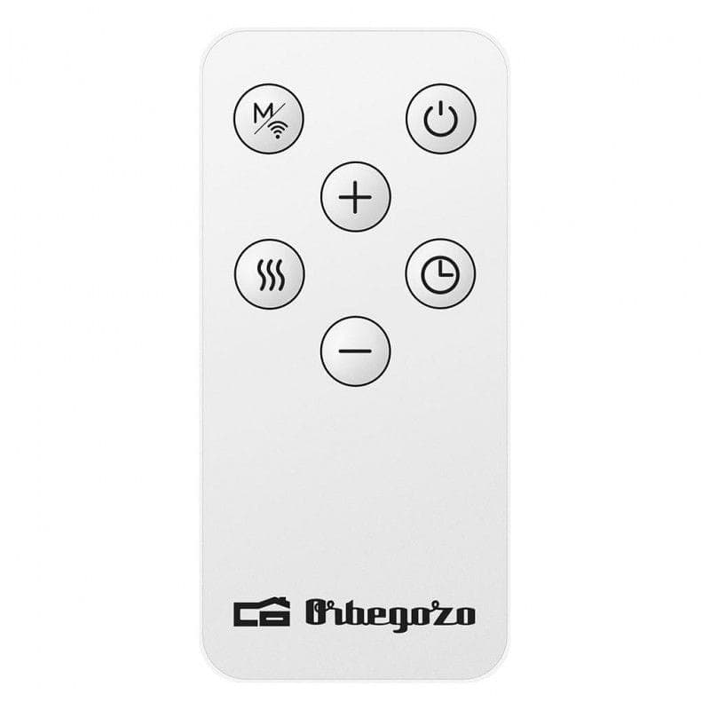 Detalle del mando a distancia del Calefactor Cerámico de Pared Orbegozo SPW 8000  Negro/Blanco
