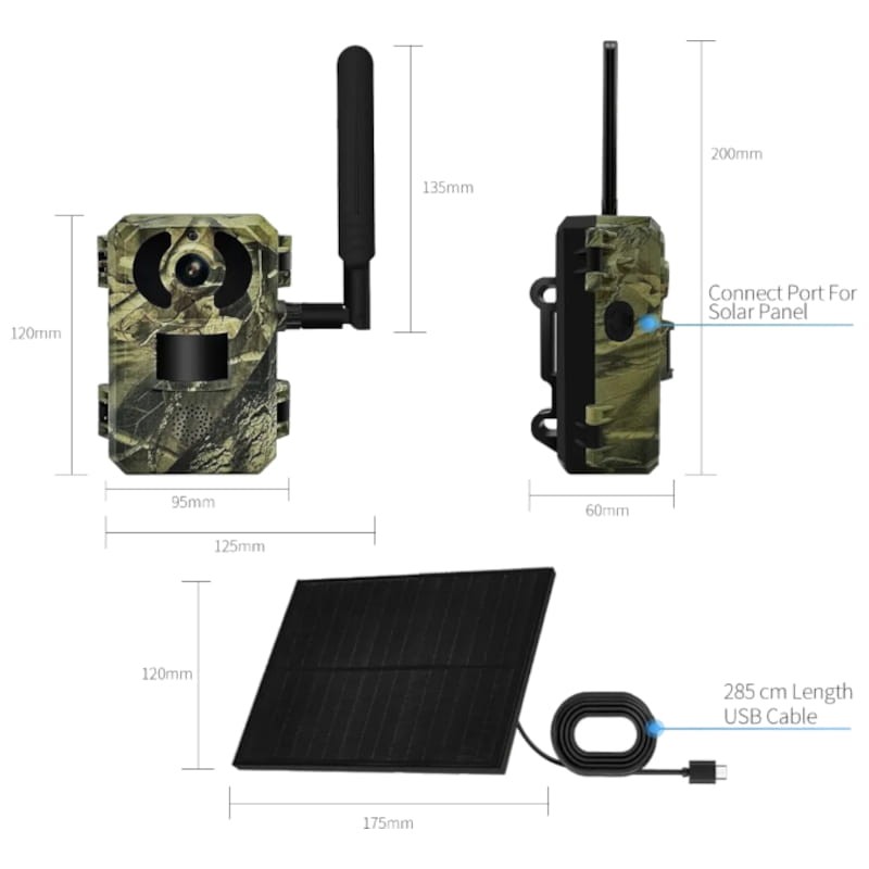 Cámara de seguridad IP Escam QF380 4G/LTE Solar - Ítem5