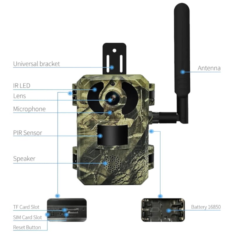 Cámara de seguridad IP Escam QF380 4G/LTE Solar - Ítem6