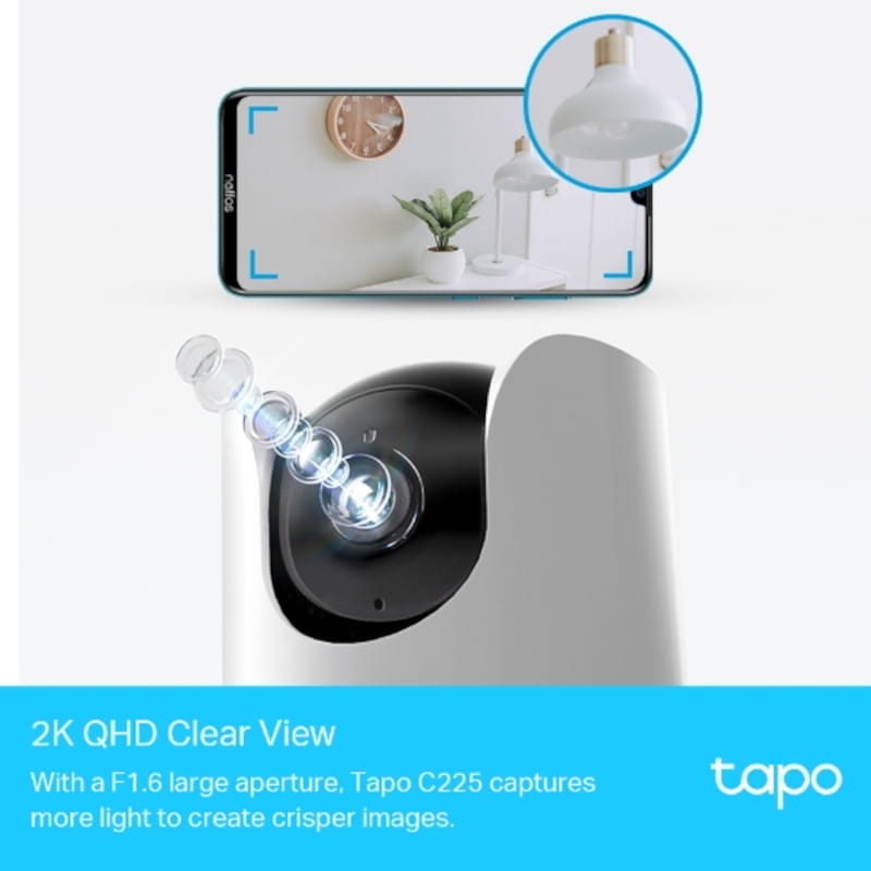 Cámara de Seguridad IP TP-Link Tapo C225 Escritorio Negro/Blanco - Ítem5