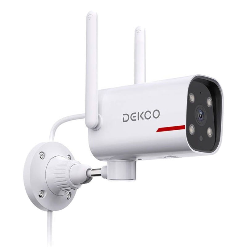 Caméra de sécurité IP DEKCO DC4L 2K QHD WiFi Couleur Vision nocturne Alexa/Google Assistant Blanc - Ítem