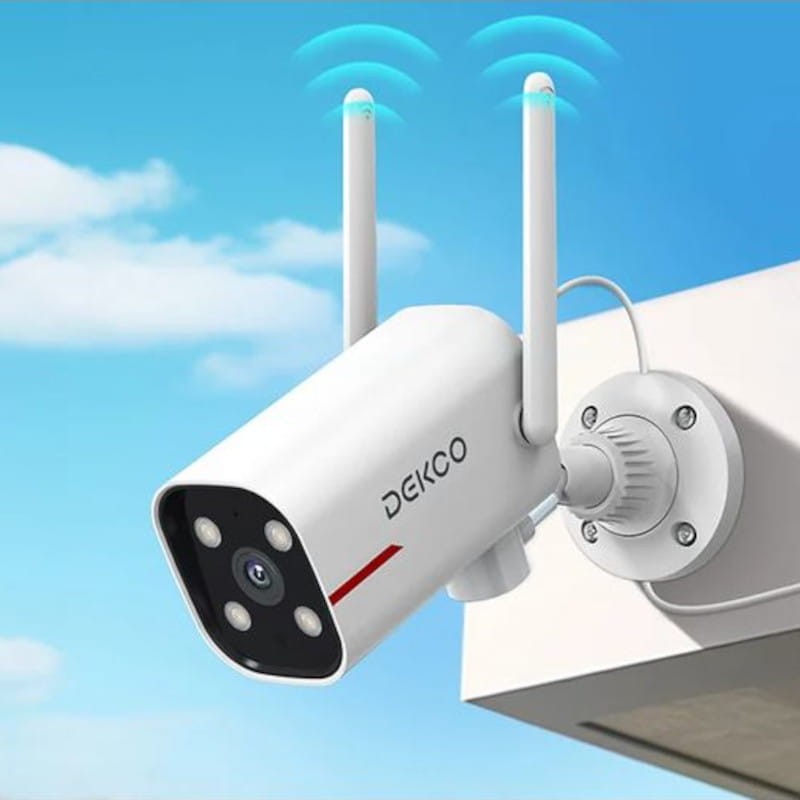 Caméra de sécurité IP DEKCO DC4L 2K QHD WiFi Couleur Vision nocturne Alexa/Google Assistant Blanc - Ítem4