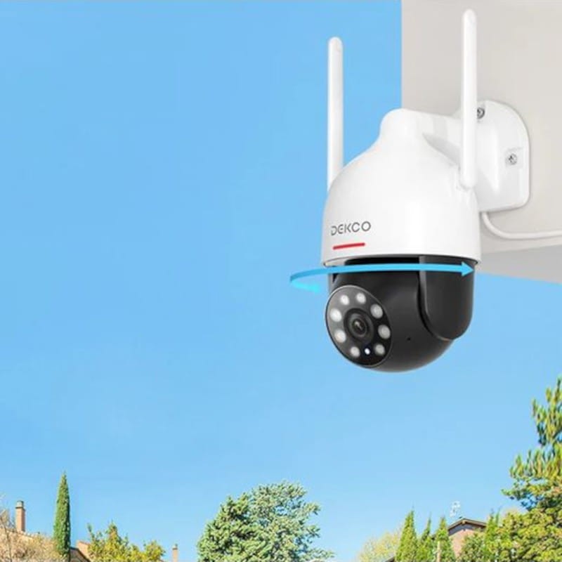 Cámara de seguridad IP DEKCO DC5L 2K QHD WiFi Visión Nocturna a color Google Assistant/Alexa Blanco - Ítem2