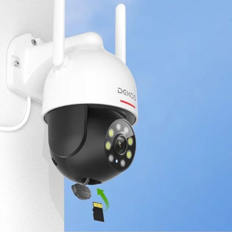 Cámara de seguridad IP DEKCO DC5L 2K QHD WiFi Visión Nocturna a color Google Assistant/Alexa Blanco - Ítem3