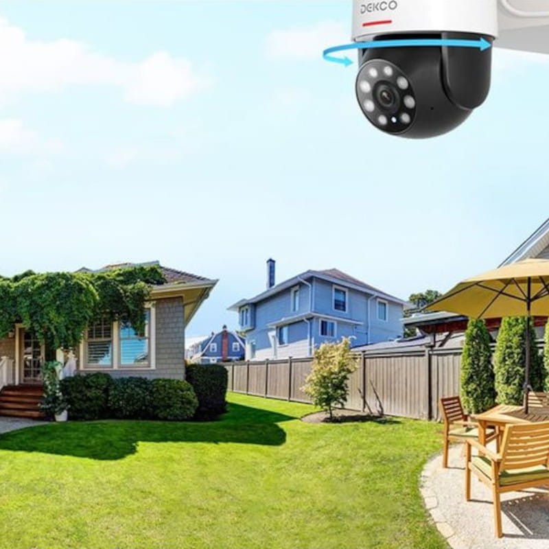 Cámara de seguridad IP DEKCO DC5L 2K QHD WiFi Visión Nocturna a color Google Assistant/Alexa Blanco - Ítem4
