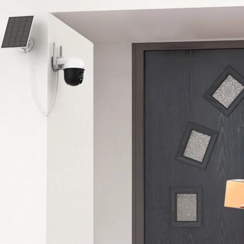 Câmara de segurança IP DEKCO DC9L 5MP Painel solar Alexa/Google Home Branco - Item4