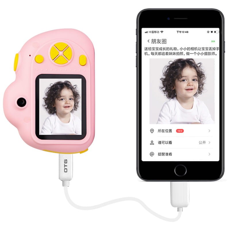 Caméra Digital Pour Enfants K6 3.7V 600mAh Rose - Ítem3