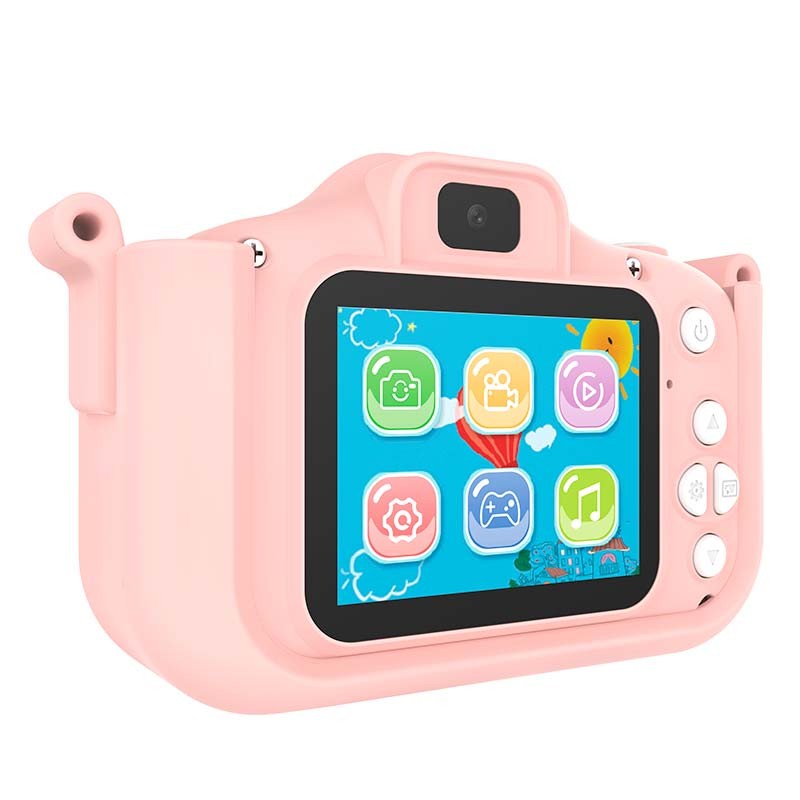 Cámara Para Niños, Cámara Digital Para Niños De Dibujos Animados Con Funda  De Silicona, Pantalla 1080P HD De 2,0 Pulgadas, Cámara Digital Para Niños