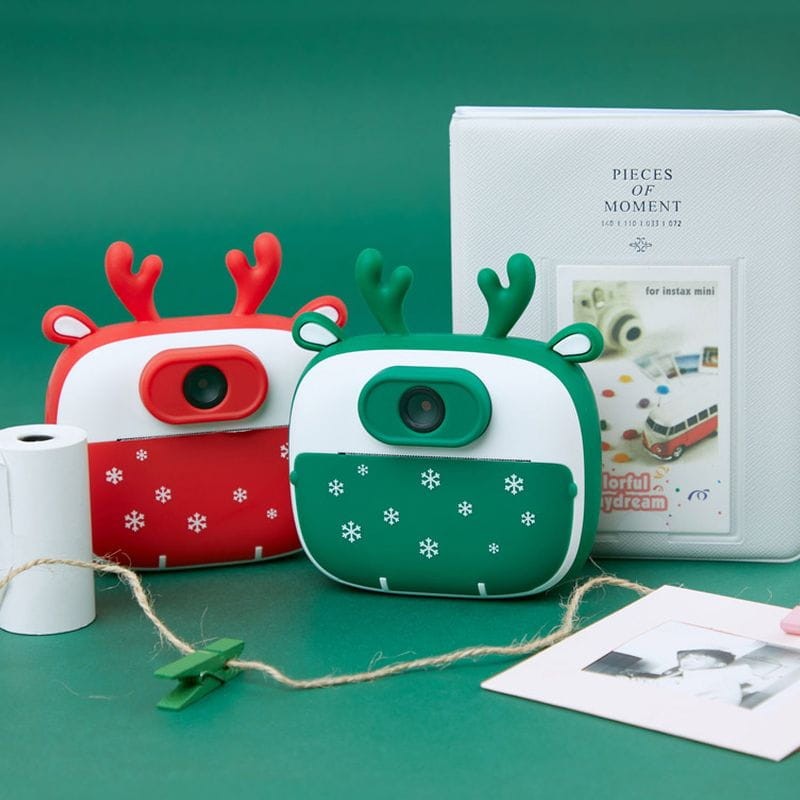 Caméra Instantané pour Enfants avec Impression K13 Design Renne Vert - Ítem1