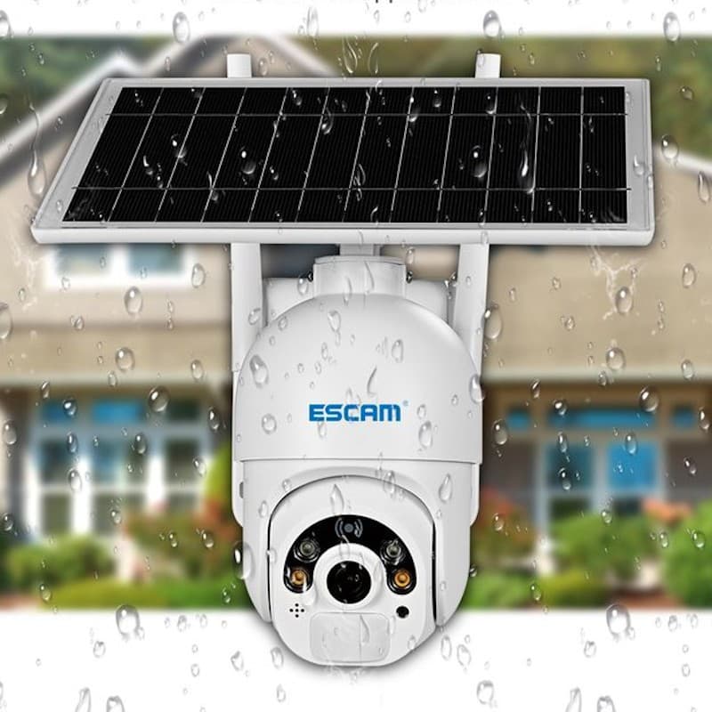 Cámara IP ESCAM QF 450 Solar 1080p 355º 4G/LTE - Frontal