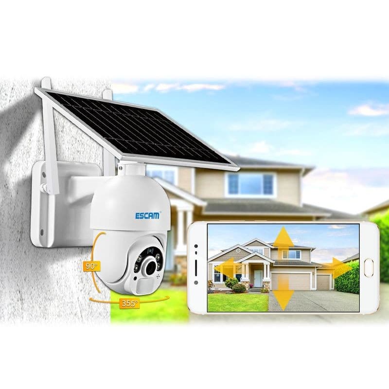 Cámara IP ESCAM QF 450 Solar 1080p 355º 4G/LTE - Gran calidad