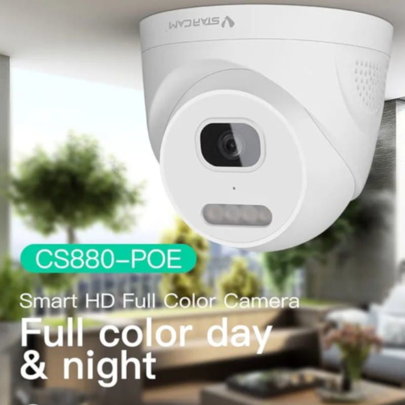 Câmera de segurança Kingfit SC880-POE Dome Visão Noturna FullHD Branca - Item1