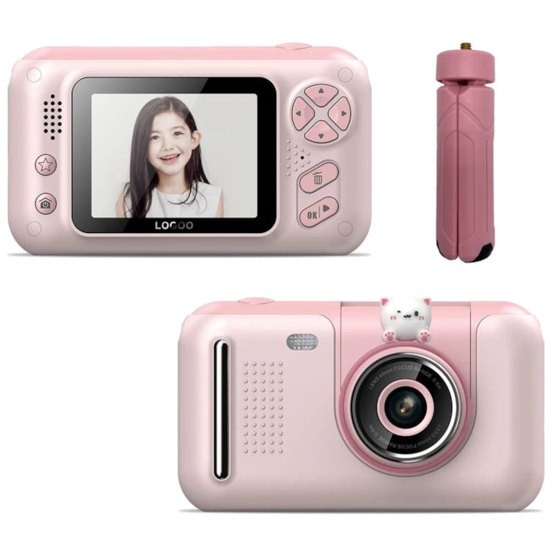 Appareil photo pour enfants S9 avec appareil photo rotatif rose - Appareil photo digitale pour enfants - Ítem1