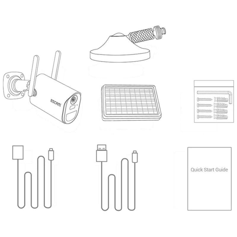 Câmera de segurança IP Escam QF290 Solar 1080p Wifi - Item6
