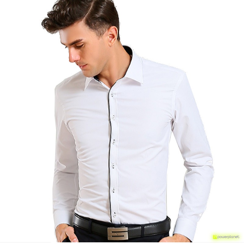 precio de camisa blanca manga larga