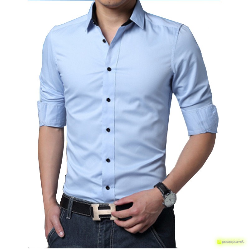 Camisa Basic Line Azul - Homen