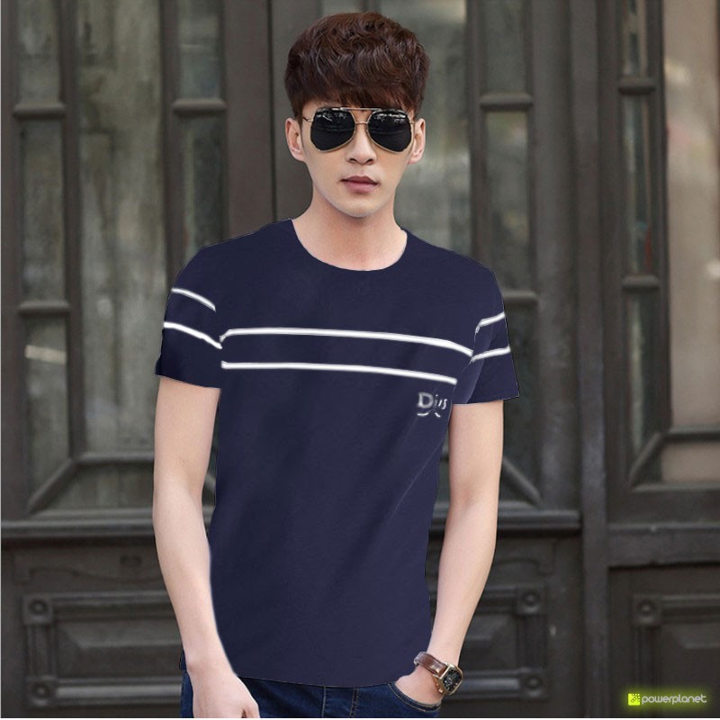 Camiseta Azul Double Line