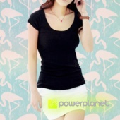 Camisa Preta Básica Scoopneck - Item
