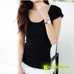Camisa Preta Básica Scoopneck - Item2