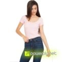 Camiseta Manga Corta Relief Rosa - Mujer - Ítem